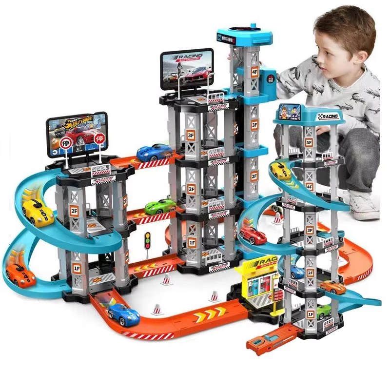Hot Wheels Car Track Sets - Mainan Mobil Balap Ramp Trek Garasi