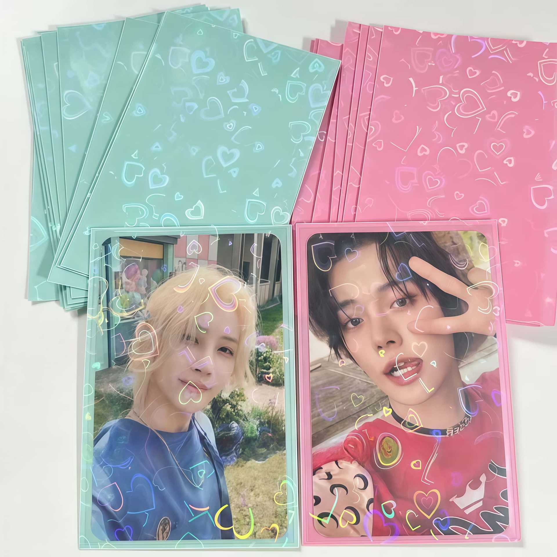 50 Buah Kartu Hati Laser 61X91 - Card Penny Sleeve ulasan dan harga